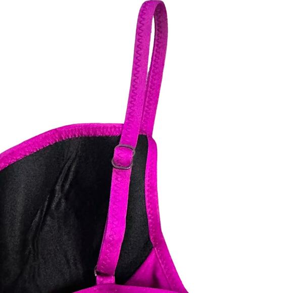 BECCA by Rebecca Virtue Women Padded Bathing Suit Bikini Top Magenta Pink M NWOT - Picture 5 of 10